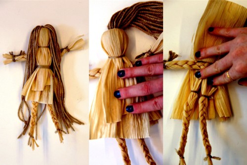 Сделать куклу своими руками - кукла из соломы (8)