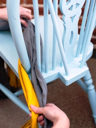 Как связать коврик на стул (21)